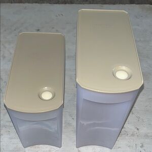 Tupperware Shelfsmart Slim containers with hazelnut seal top | size #4 & #3